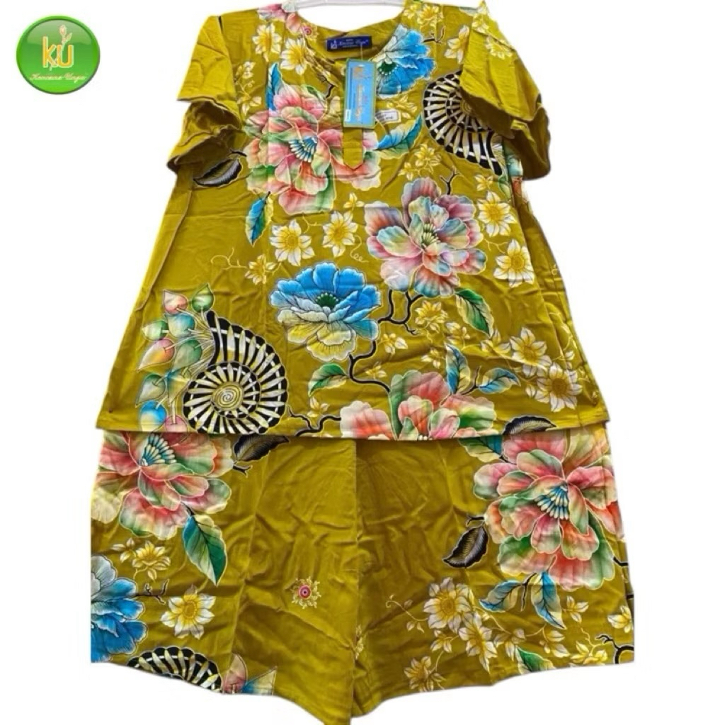 BAJU TIDUR PIYAMA KENCANA UNGU CELANA PENDEK BAHAN KATUN RAYON MODEL TERBARU