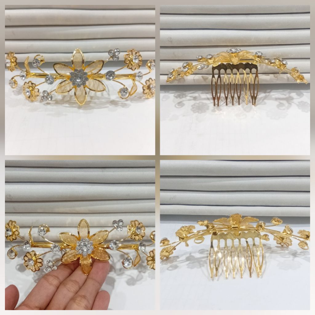 cucuk sirkam bunga emas untuk sanggul / cucuk sirkam / aksesoris sanggul