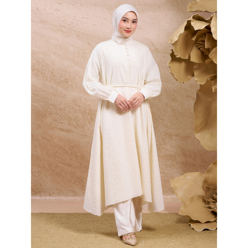 VIANDRA | SAKEENA MIDI DRESS EMBROIDERY| RAYA COLLECTION 2026 | BAJU LEBARAN READY STOCK