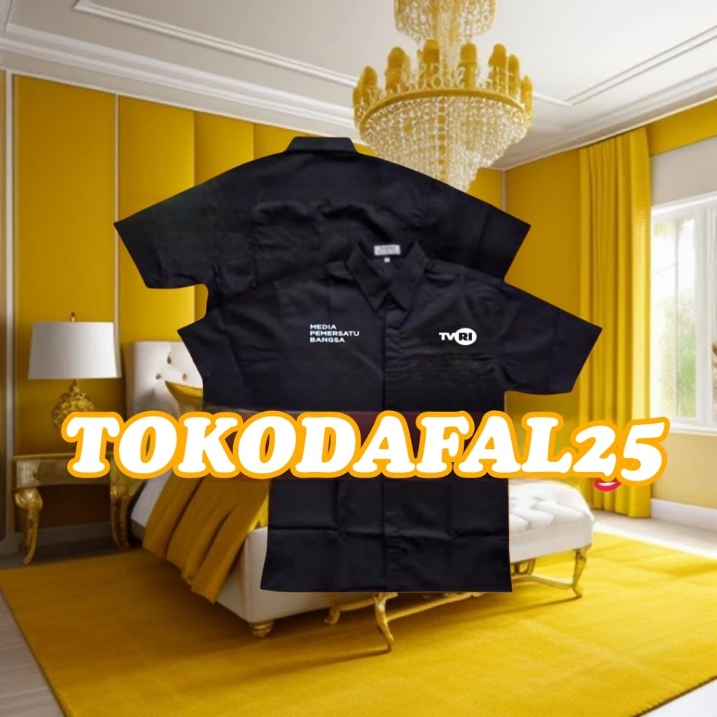 Kemeja TVRI Seragam TVRI Baju TVRI K1 Hitam