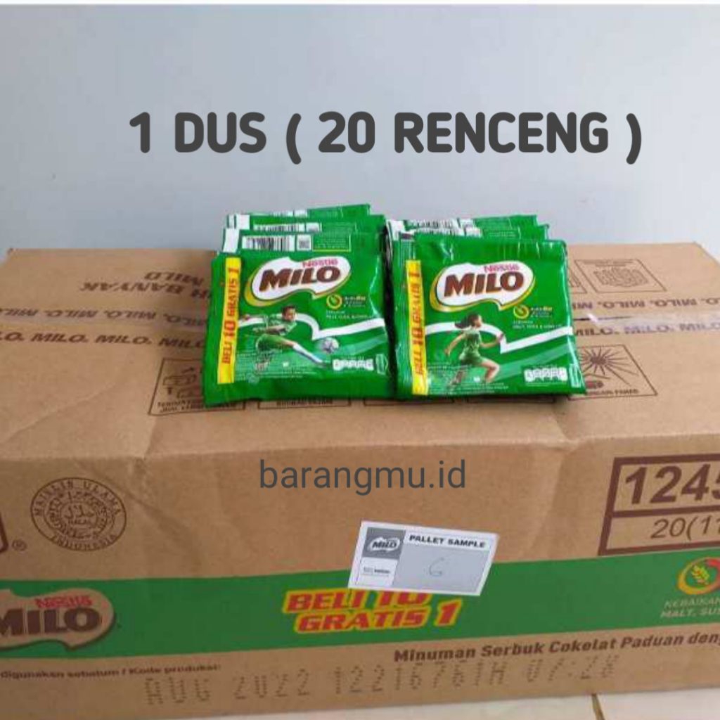 Minuman Serbuk Cokelat Milo 1 DUS isi 20 Renceng