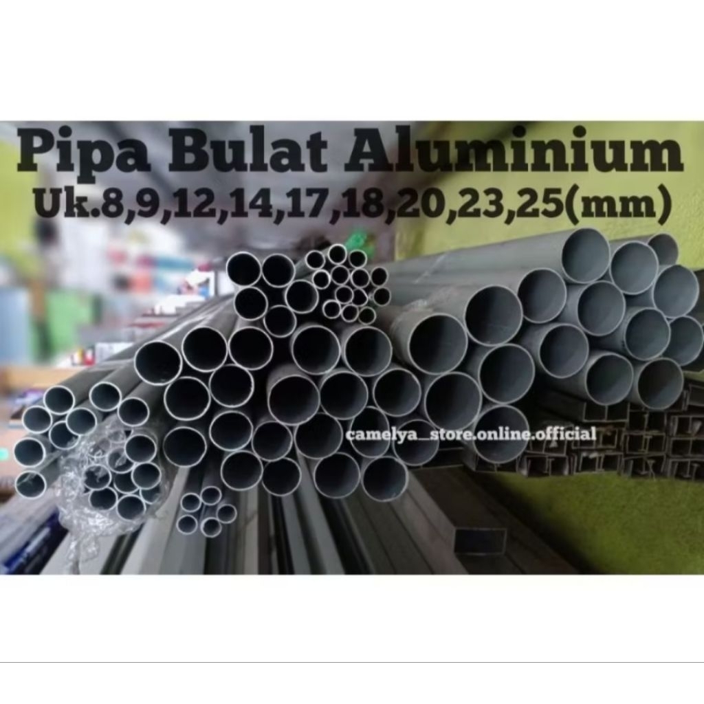 Pipa Bulat Aluminium SILVER Uk.16mm