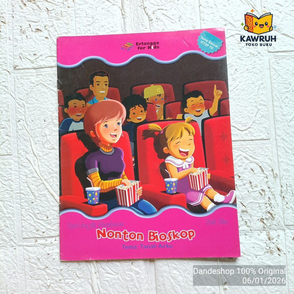 Seri Asyik Membaca Nonton Bioskop - Tema Tanah Airku - Buku Aktivitas Anak Penerbit Erlangga