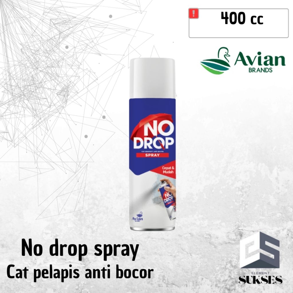 NO DROP SPRAY Cat pelapis anti bocor kedap air elastis (hitam) 400cc