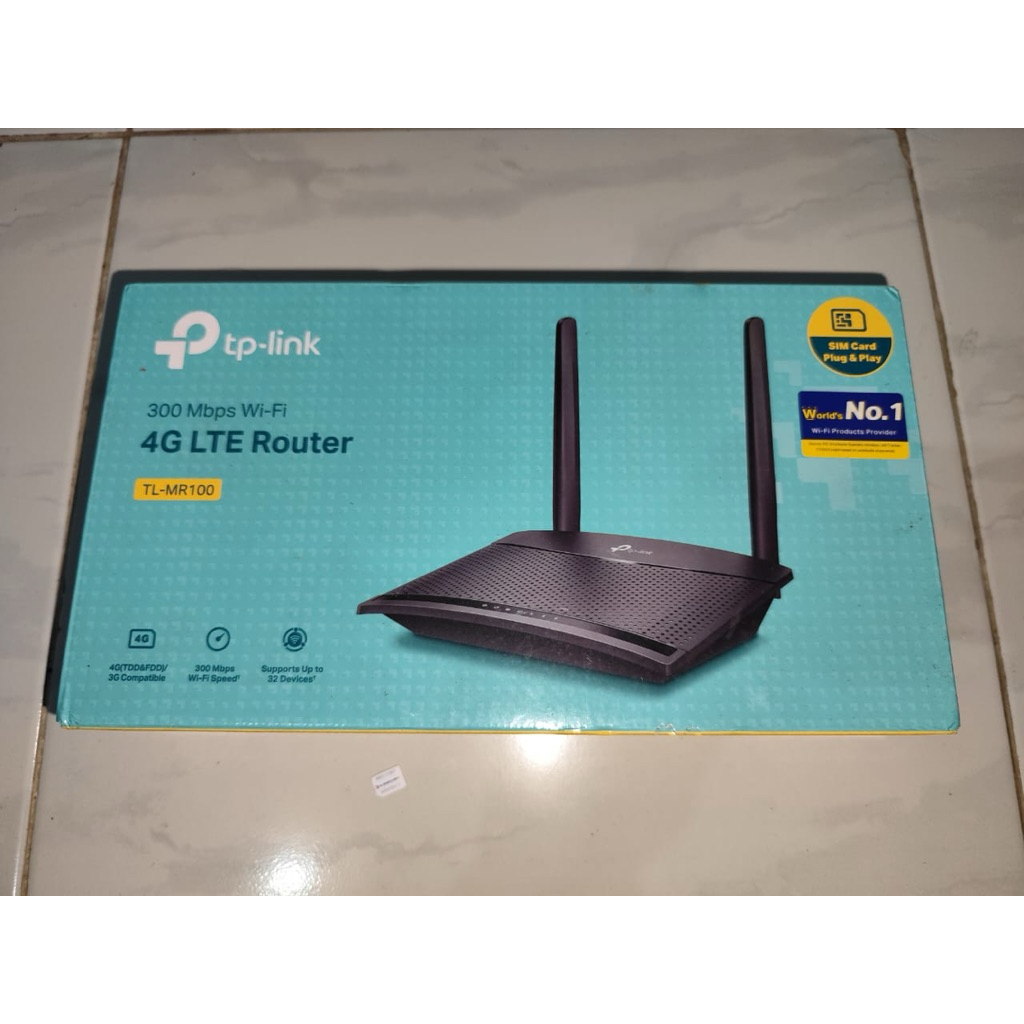 TP-Link TL-MR100 Router 4G LTE | Bekas Normal | Plug & Play SIM Card