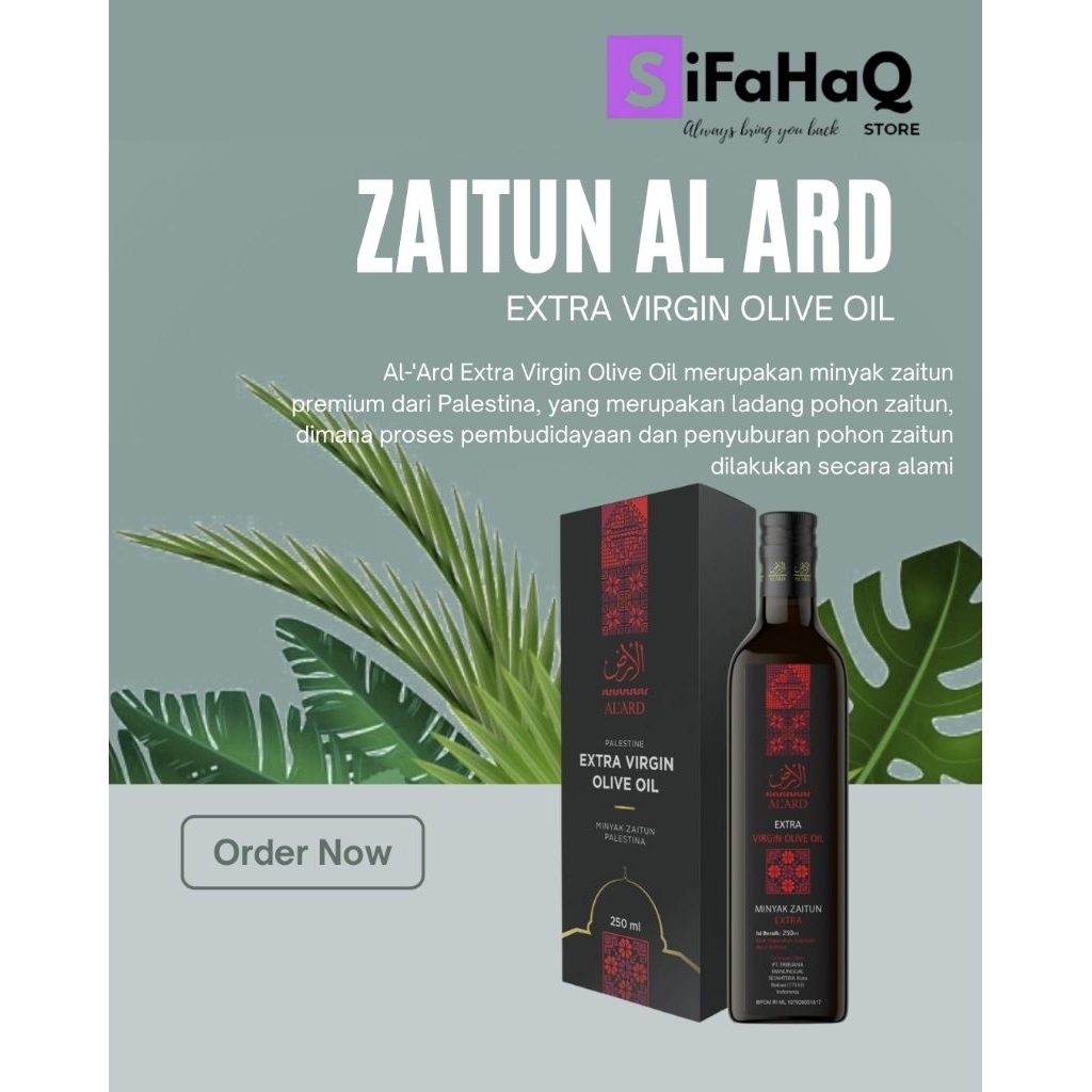 Minyak Zaitun Asli Zaitun Al Ard Zaitun Palestina Extra Virgin Olive Oil