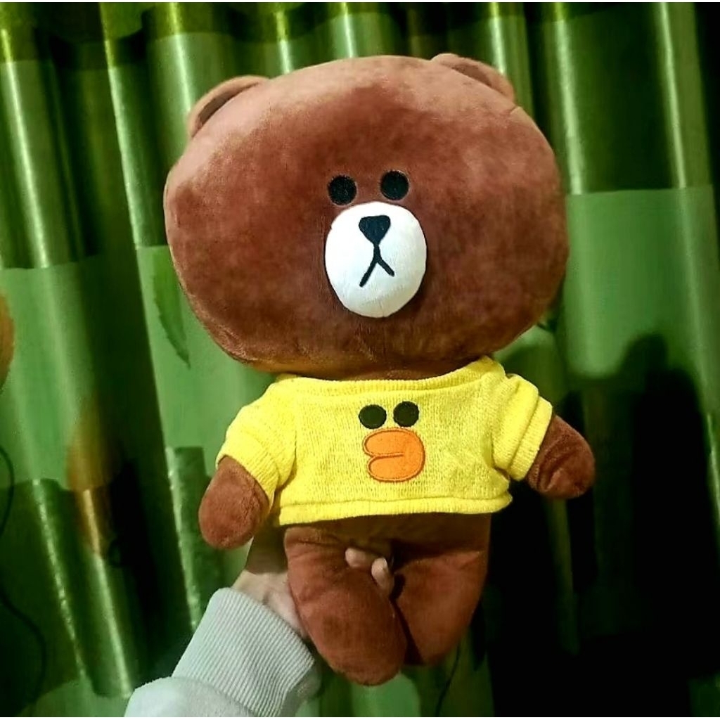 Boneka Brown Kostum Baju Sally Original Line Friends Brown 40cm Halus Lembut