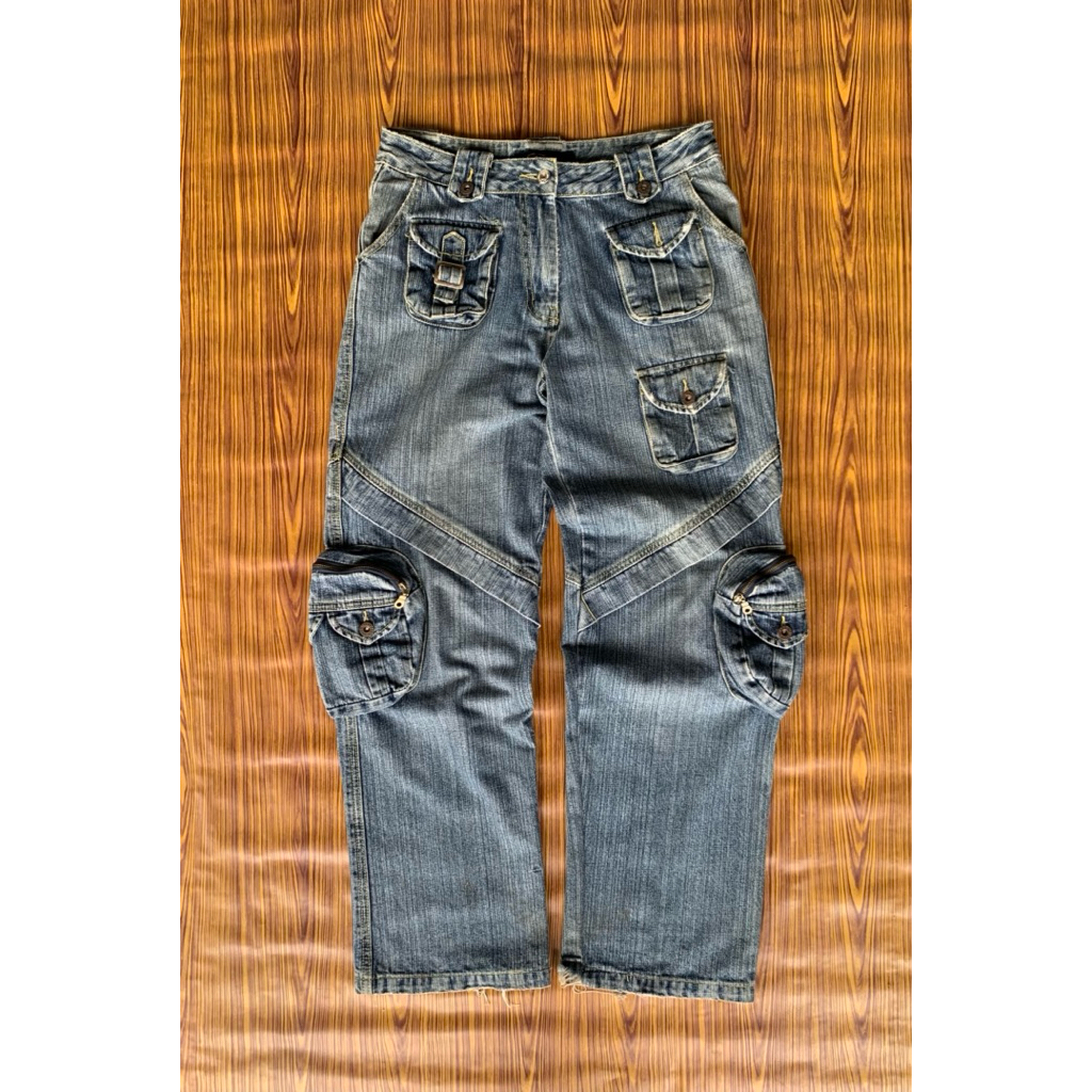 Cargo Denim Multipocket Carven Paris Vintage