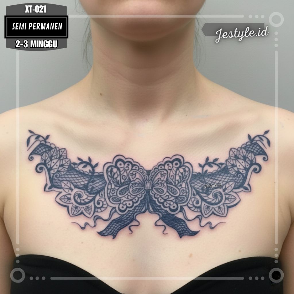 [XT-021] Tato temporer semi permanent tato pita Dada punggung tahan lama