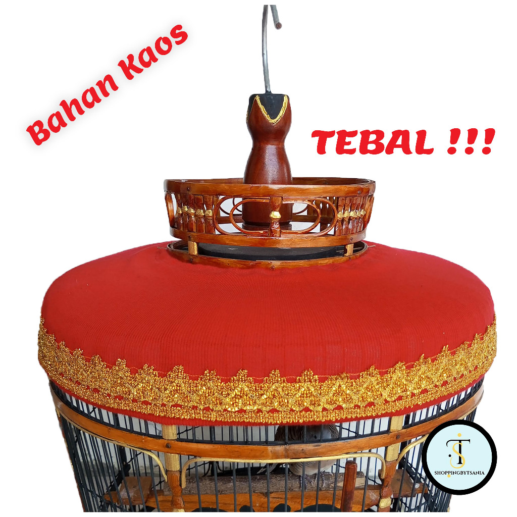 Kerodong Sarung Sangkar Burung Perkutut Kutut Mataram Tebal Polos Adem Murah Kain Kaos Mahkota