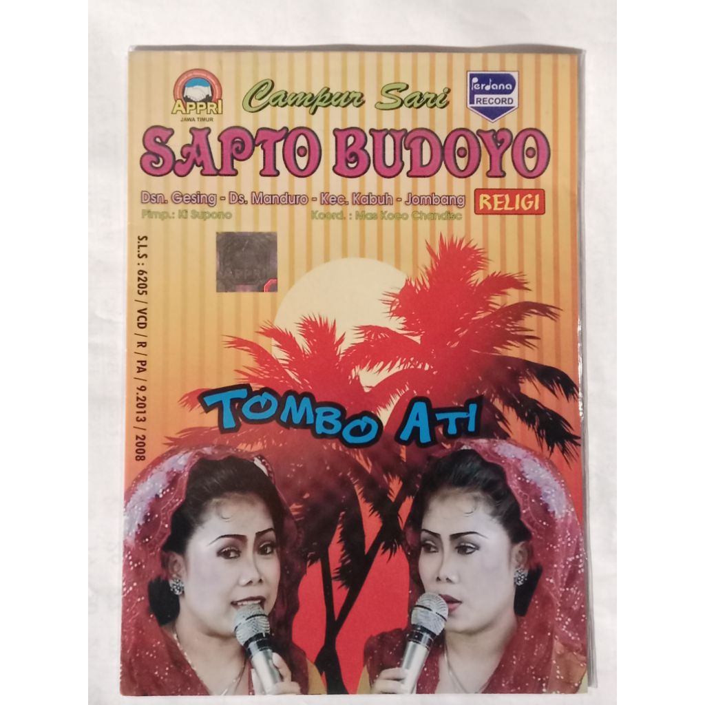 VCD Campursari Sapto Budoyo Religi Tombo Ati