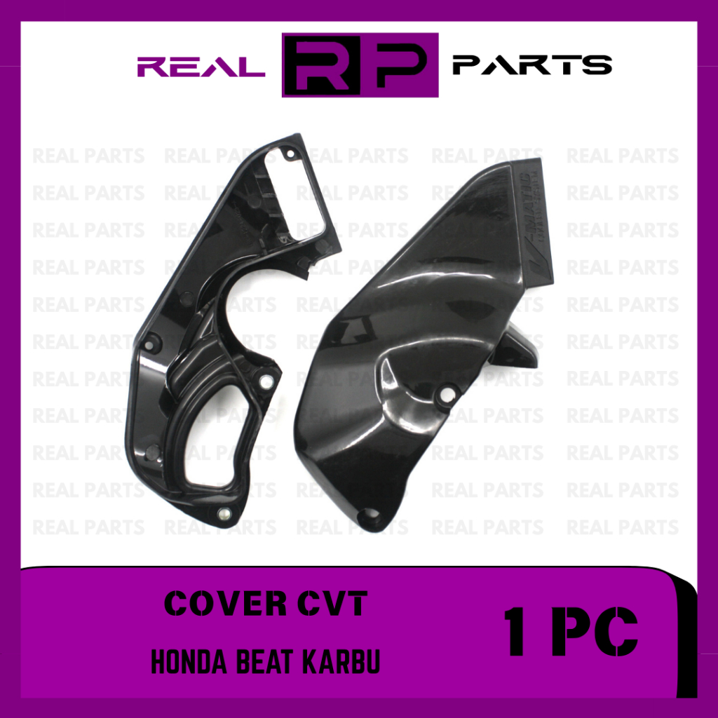 REAL-PARTS/COVER-CVT/PENGAMAN/TUTUP/AIRDUCT/MOTOR/HONDA/BEAT-KARBU/HITAM/GRADE-ORI