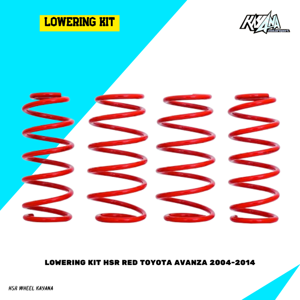 Lowering Kit Avanza 2004-2014 - Per Ceper Lowering Kit Toyota Avanza Merk Hsr Warna Red