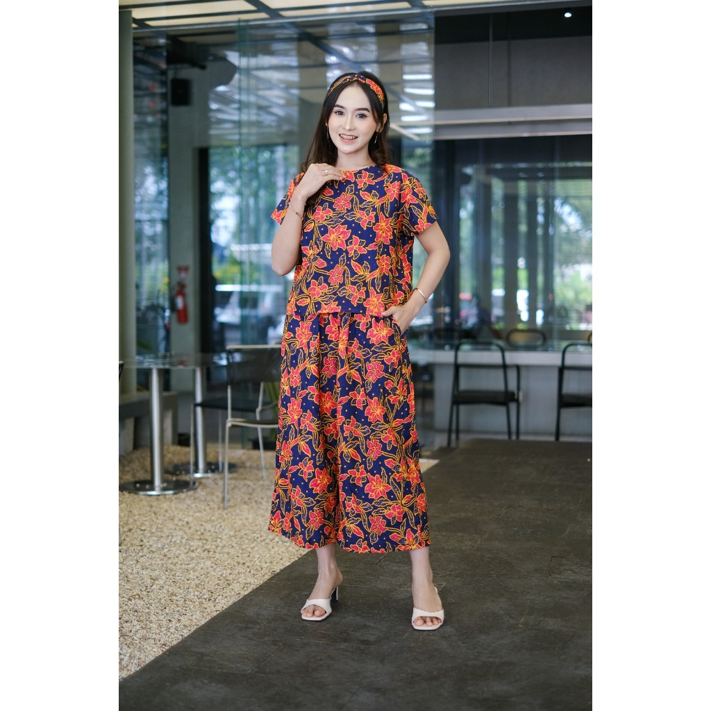 DIARIMBI - One Set ERINA Setelan Wanita ld 118 Rayon Premium Batik Printing
