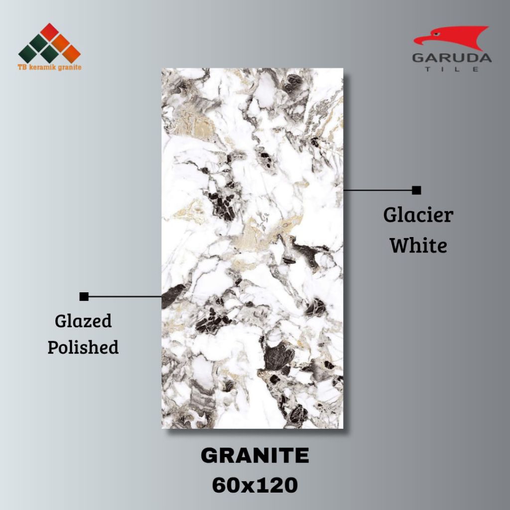 Granit 60x120 Glacier White / Garuda Tile / Glazed Polish