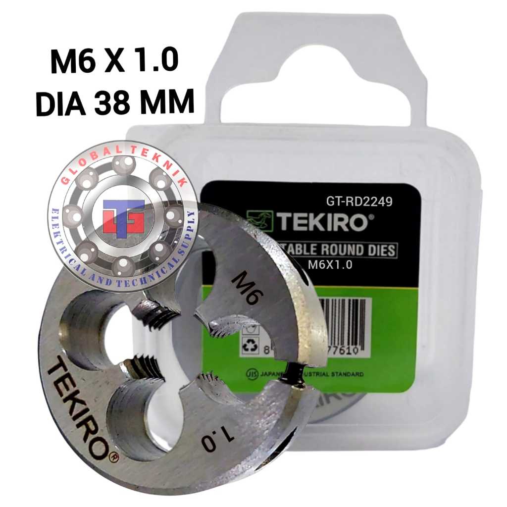 Senai Drat M6 x 1.0 Tekiro - Mata Snai M6x1 mm Tekiro Diameter 38 mm
