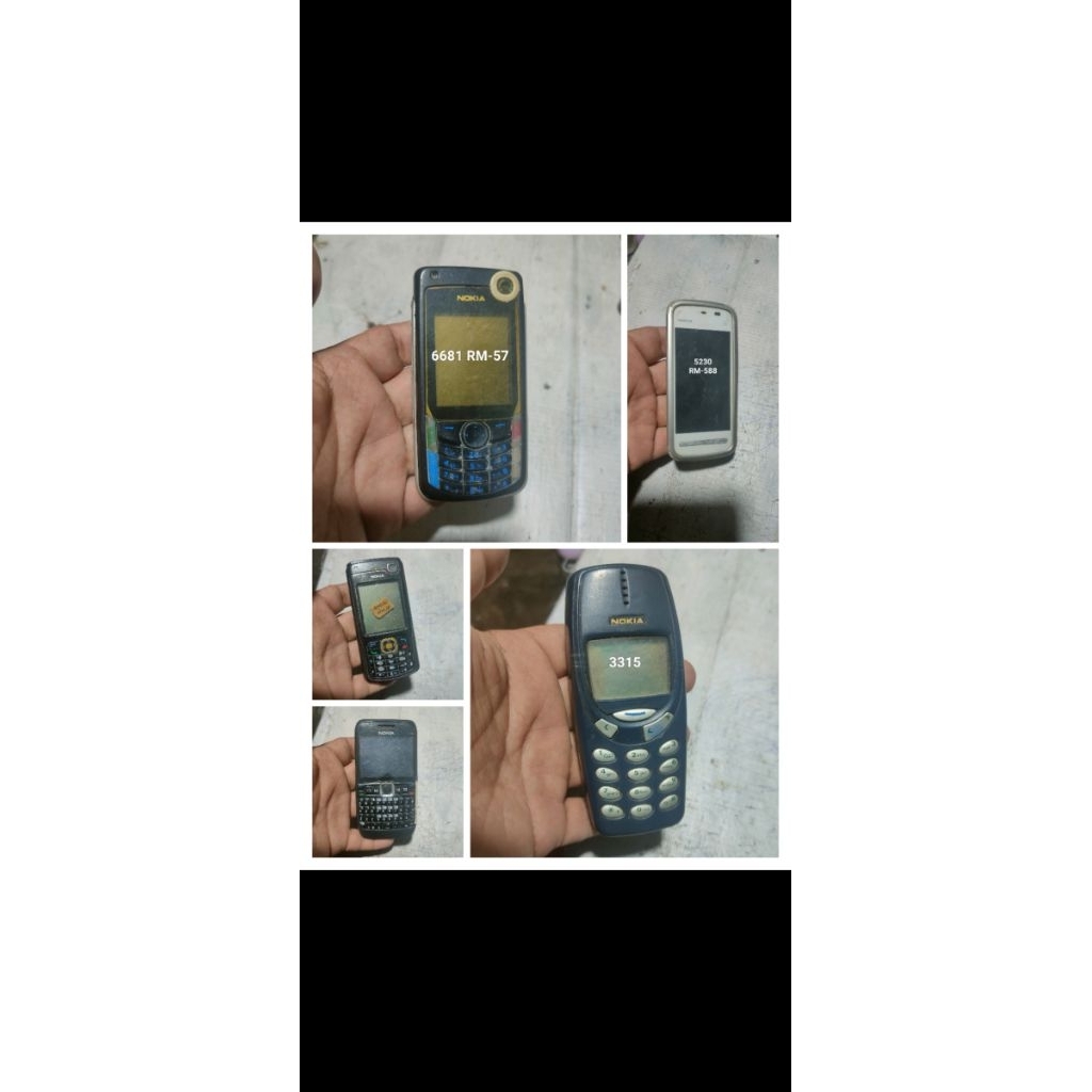 Nokia rusak2 tipe N70 E63 3315 6681 5230 borongan