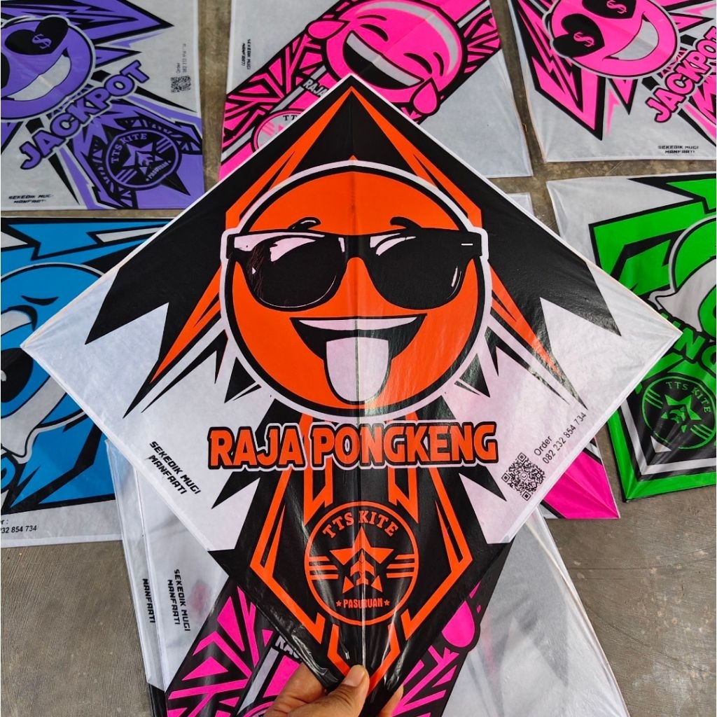 Layangan Sukhoi Super Lilitan Sablon 2 Warna Full Petung Layang-Layang Sukoi Turnamen Kelayang Aduan
