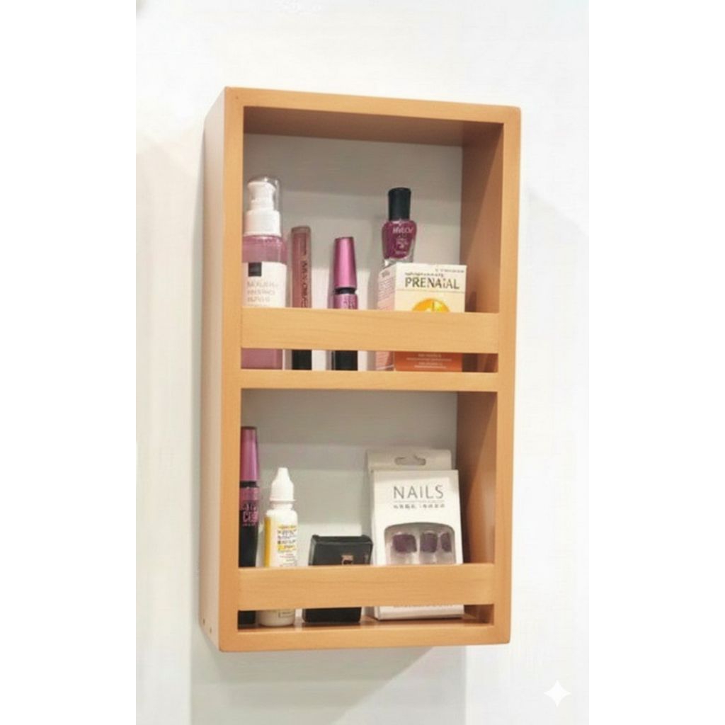 Rak kosmetik tempel dinding serbaguna