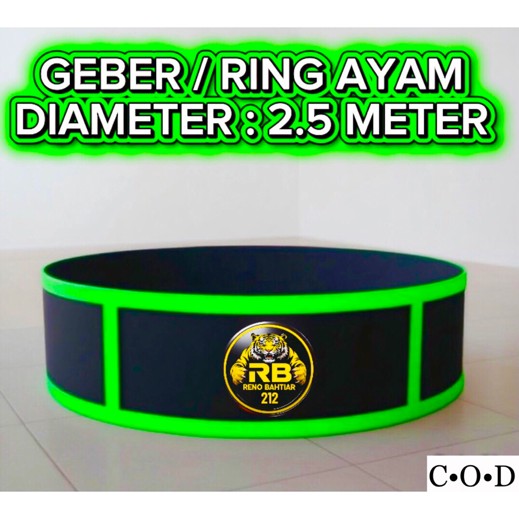 Geber / Ring Ayam Arena Ayam Laga List Hijau Panjang 8 Meter Tebal 20 Mm Bahan Eva Kualitas Terbaik