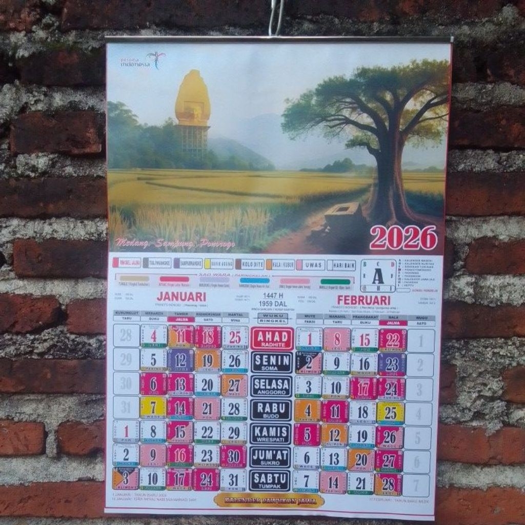 Kalender Jawa Lengkap "Pawukon Jawa "Tahun 2026