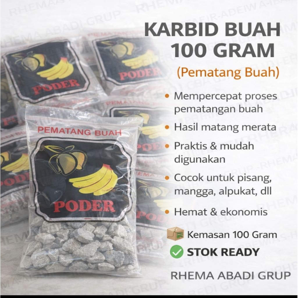 BEST SELLER Karbid Pematang Buah 100gr | Karbit Pisang Mangga Alpukat Cepat Matang | Kualitas Bagus