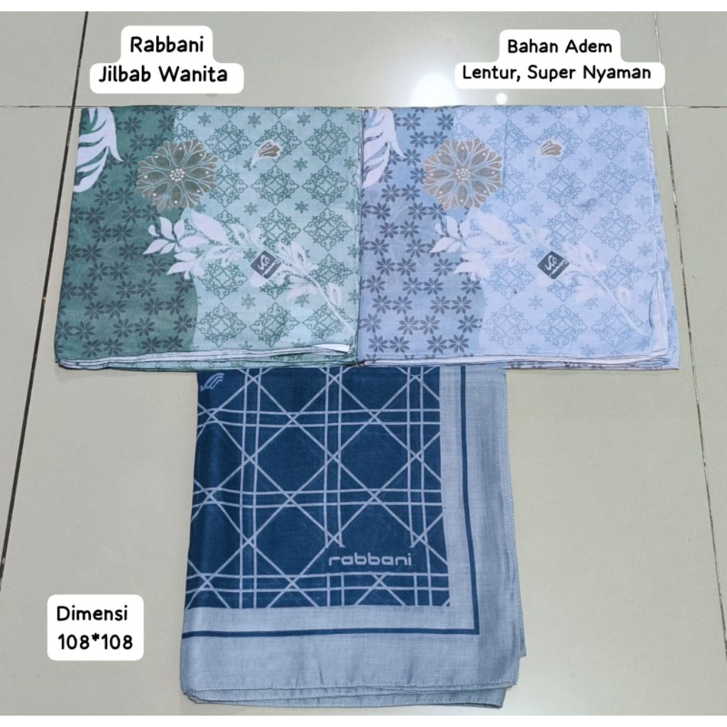 PROMOOO Jilbab Segi Empat Wanita Original Brand Rabbani