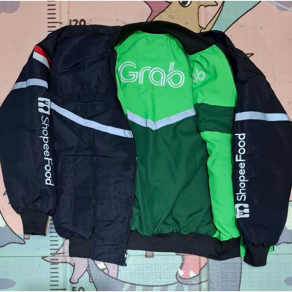 JAKET GRAB ORI SOPI HITAM MURAH