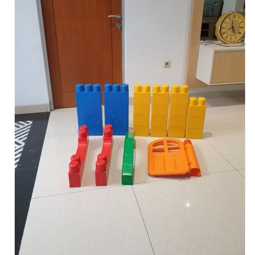 Hugo Block mainan lego anak lego besar mainan sensorik mainan edukatif