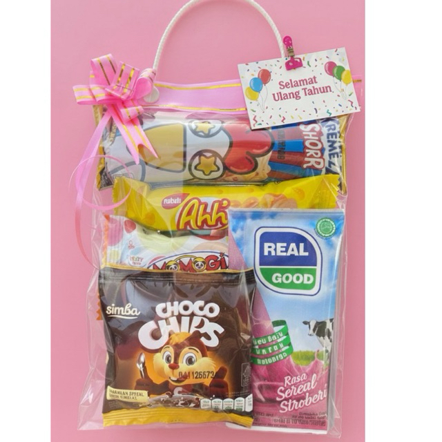 SNACK ULANG TAHUN ANAK MURAH/BINGKISAN ULANG TAHUN ANAK/PAKET ULTAH PREMIUM SNACK ANAK FREE KARTU/SO