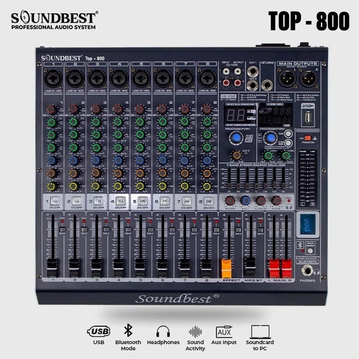 MIXER SOUNDBEST TOP800 MIXER AUDIO SOUNDBEST TOP-800 ORIGINAL MIXER SOUNDBEST TOP 800