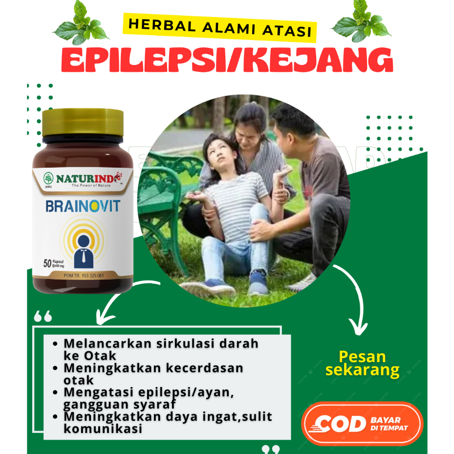 Brainovit Naturindo Obat Epilepsi Kejang Anak Dewasa Herbal Alami Anti Depresan