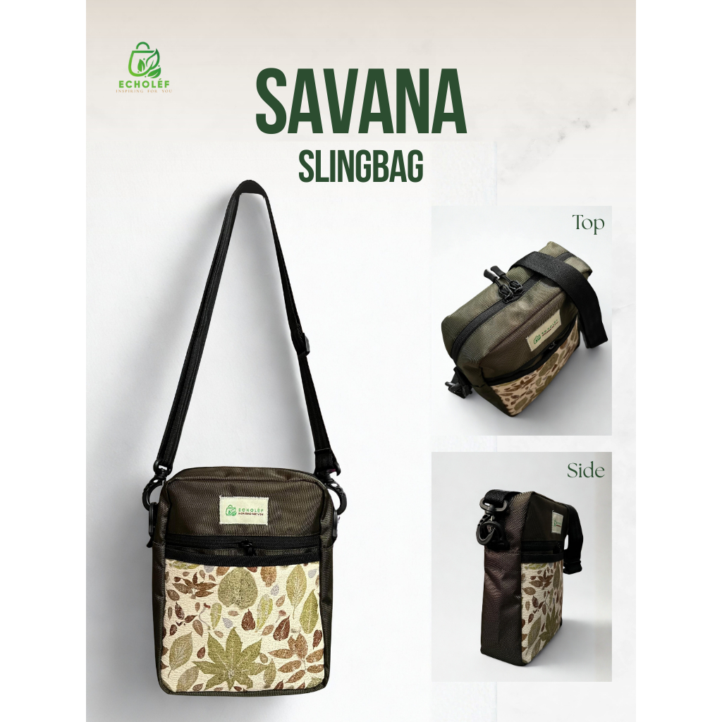 Echoléf - Savana Slingbag (Green) | Tas Selempang Unisex Pria Wanita | Slingbag | Hijau