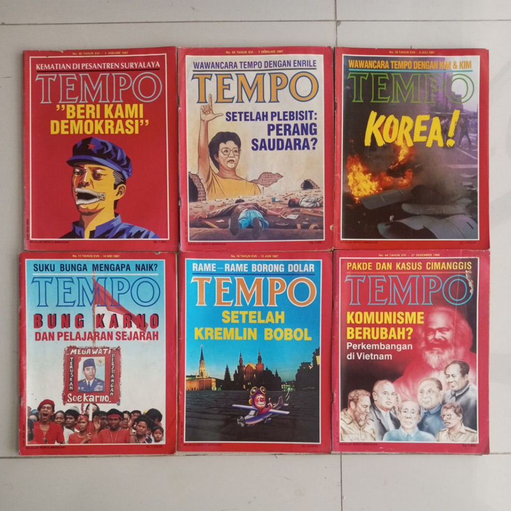 MAJALAH TEMPO DESEMBER 1986 SAMPAI JULI 1987 SATUAN ORIGINAL