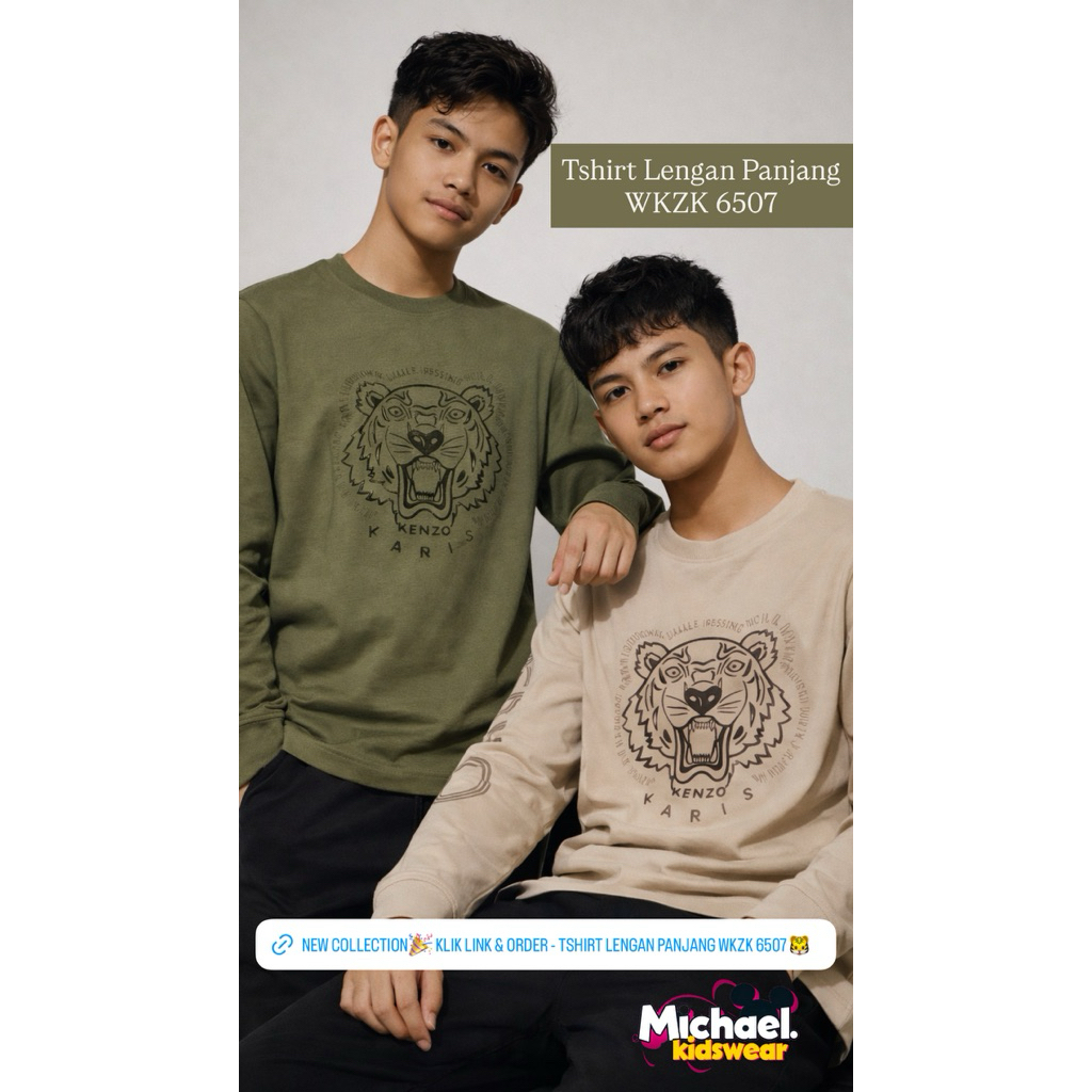 baju kaos lengan panjang kenzo 6507 anak cowok/laki laki bahan dijamin keren,nyaman & stylist