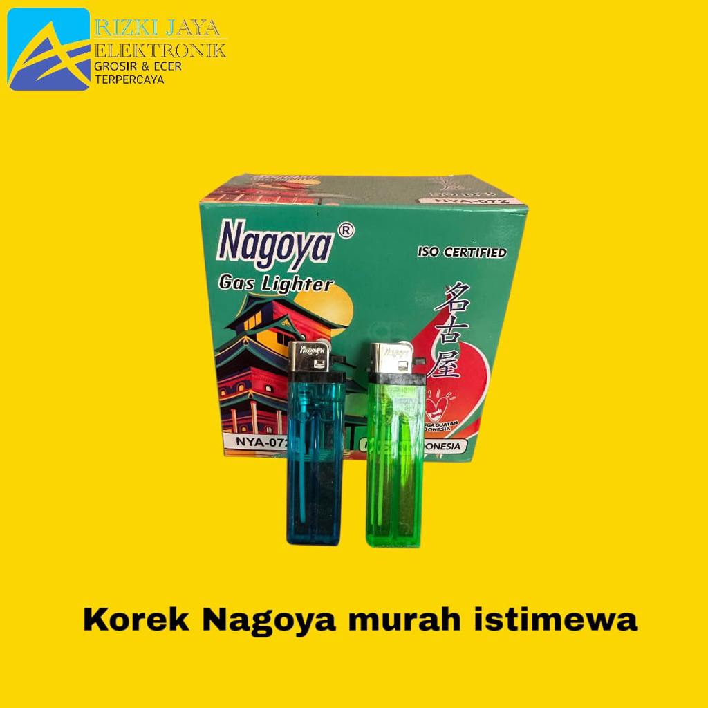 Korek Api Gas NAGOYA / YUKITO 1 Box isi 50 Pcs - Lighter/Pematik/Korek Gas/Korek Api/Mancis/Korek Pe