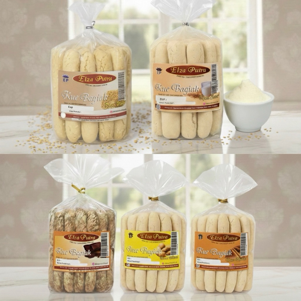 KUE BAGIAK ELZA PUTRA FOOD | Kue Bagiak Rasa Jahe Keningar Durian Coklat Susu Wijen Kelapa Kacang Ne