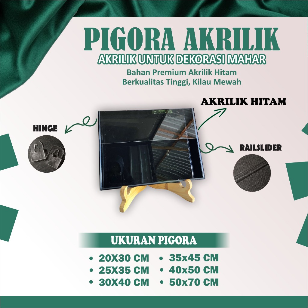 FRAME AKRILIK MAHAR HITAM/PIGURA MAHAR AKRILIK HITAM-Box Mahar Akrilik Sliding- Kotak Mahar Akrilik 