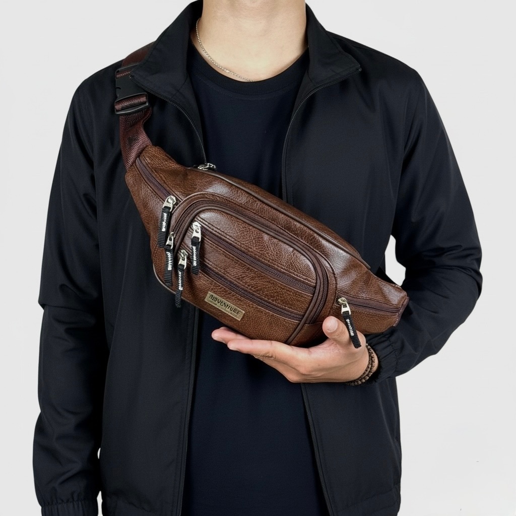 TAS SALEMPANG PRIA WANITA WAISTBAG TAS PINGGANG SPORTY