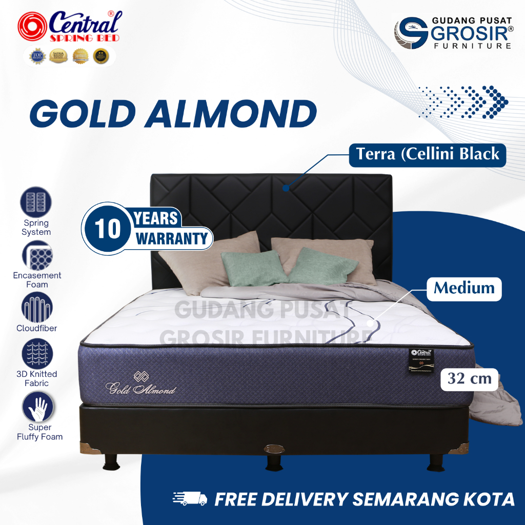 Central Spring Bed Gold Almond