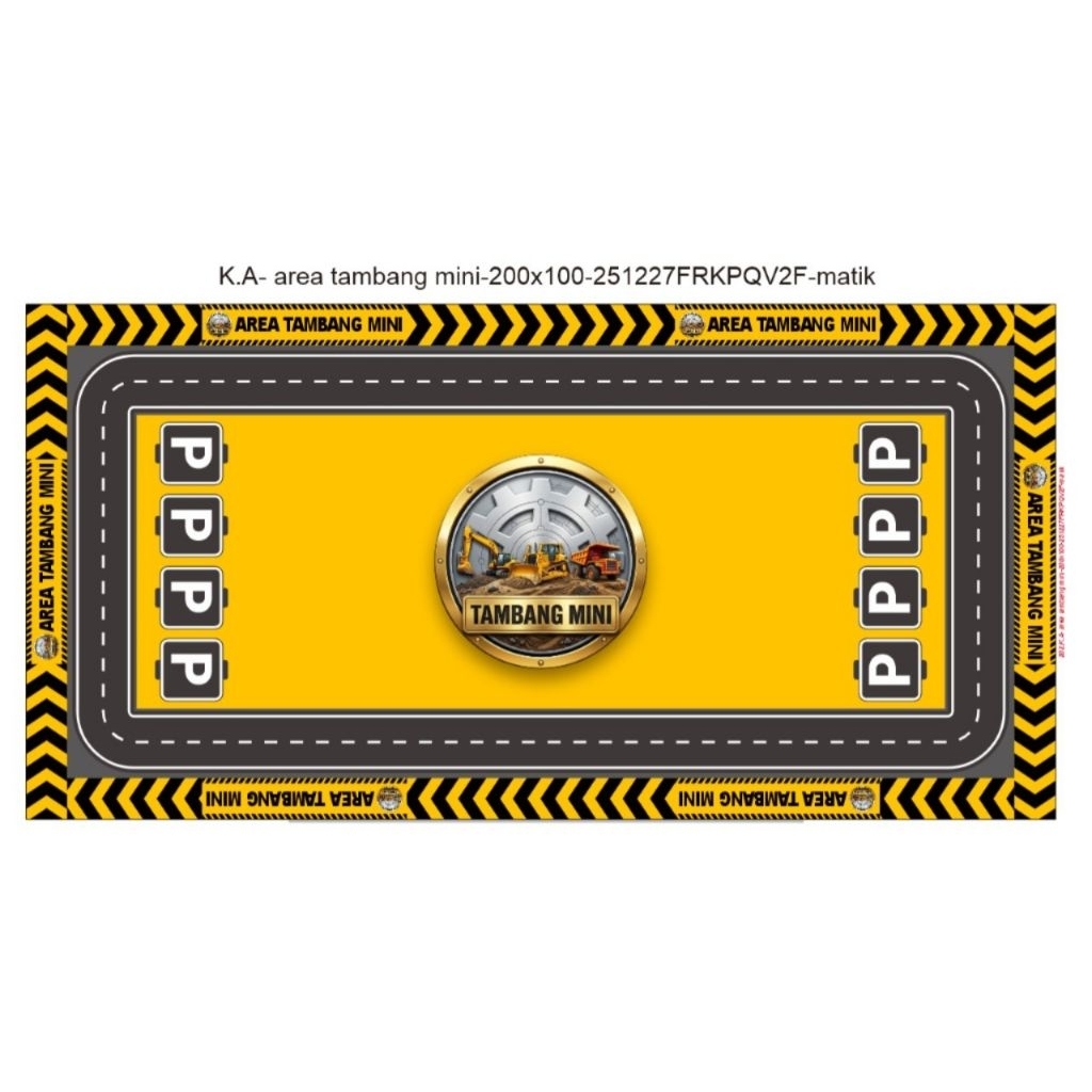 banner alas / arena rc excavator / ukuran 2mx3m