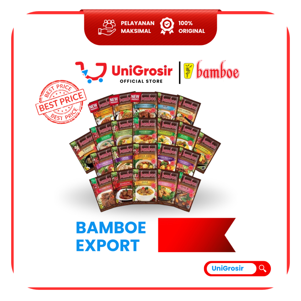 [UniGrosir] BAMBOE EXPORT BUMBU DAPUR MASAK SOTO NASI AYAM GORENG UDUK LIWET OPOR GULE TONGSENG DAGI