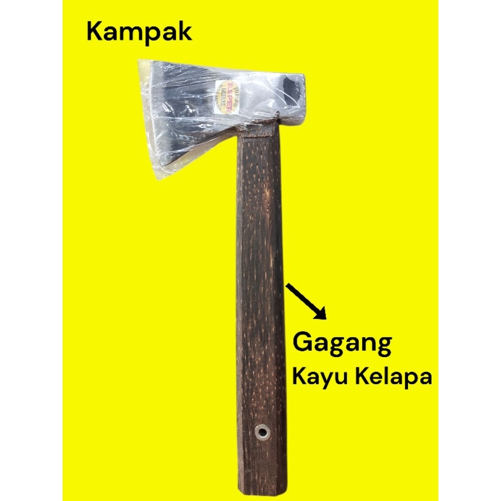 Kampak Baja Per Gagang Dari Bahan Kayu Kelapa Kuat dan Kokoh
