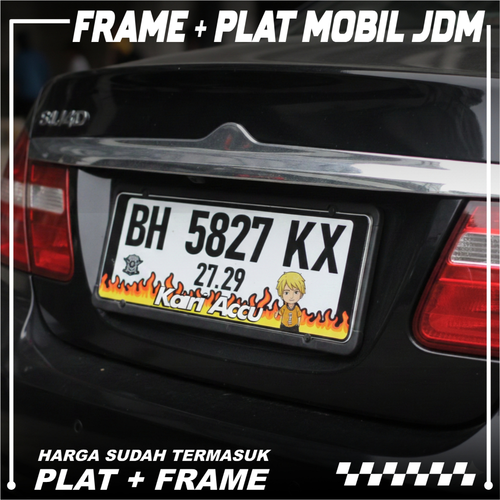 Plat Nomor Mobil Custom Frame dan Plat Model Porper JDM Viral JPS 01