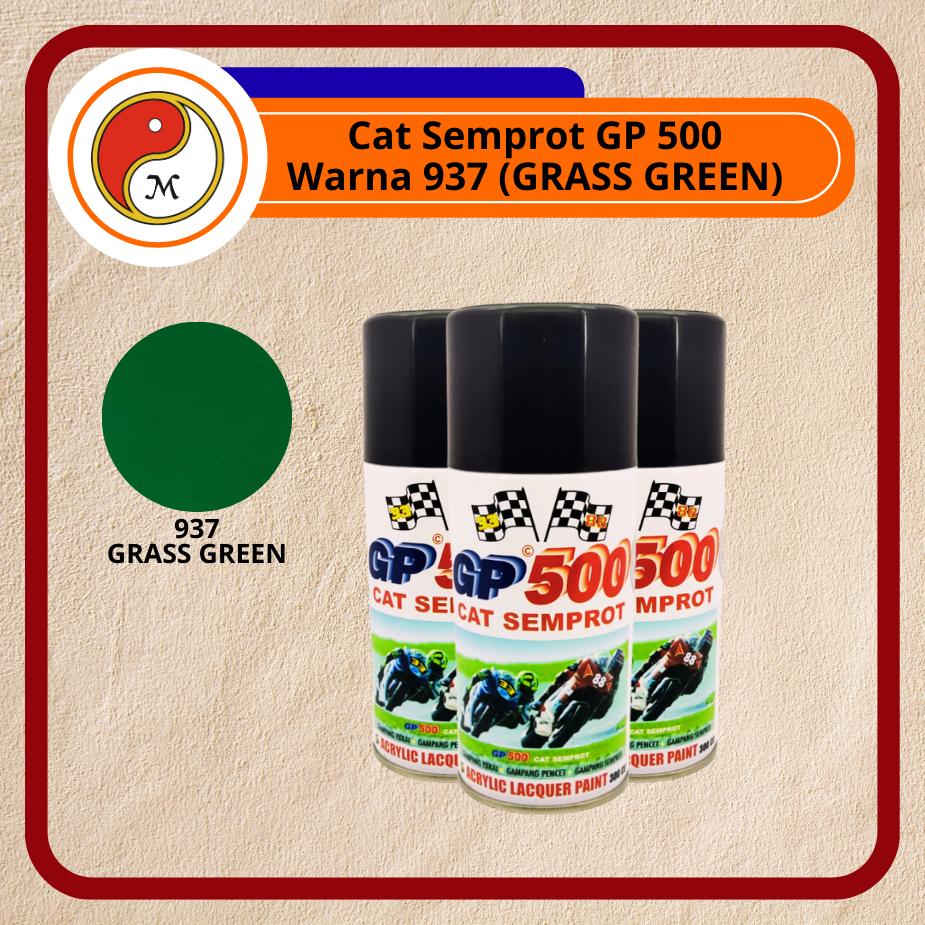 Cat Semprot GP500 / Pylox GP-500 300cc – Aneka Warna | Spray Paint Serbaguna / Warna Grass Green (93