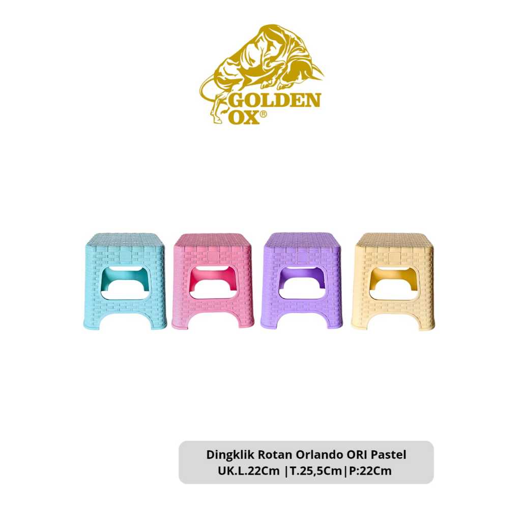 Dingklik Rotan Orlando Warna / Kursi Plastik / Dingklik Plastik Ori Warna
