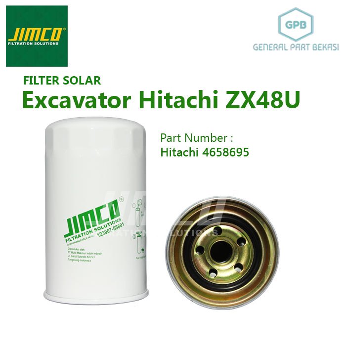 Filter Solar Excavator Hitachi ZX48U 4658695 Jimco