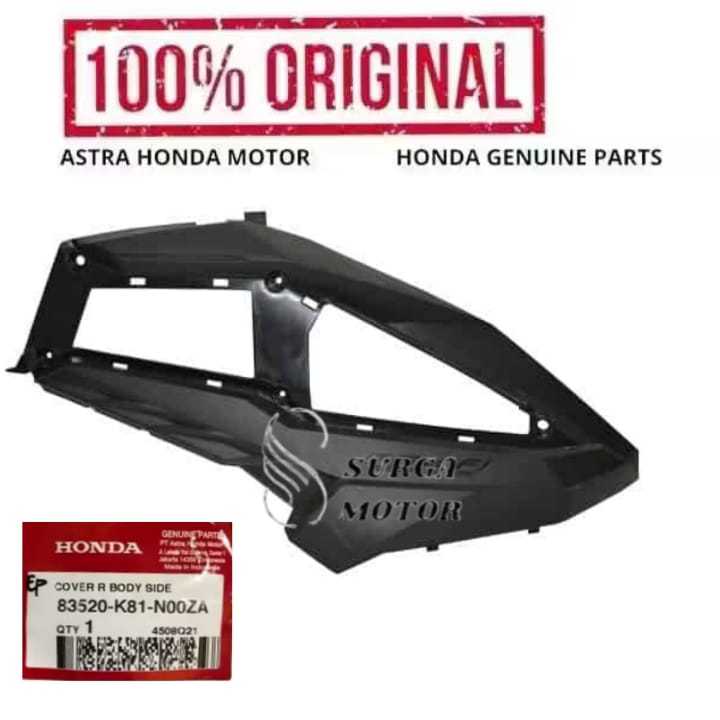 Sambungan Body Kanan Kecil Cover Right Body Side Motor New BeAT eSP 2016 2017 2018 2019 2020 83520K8