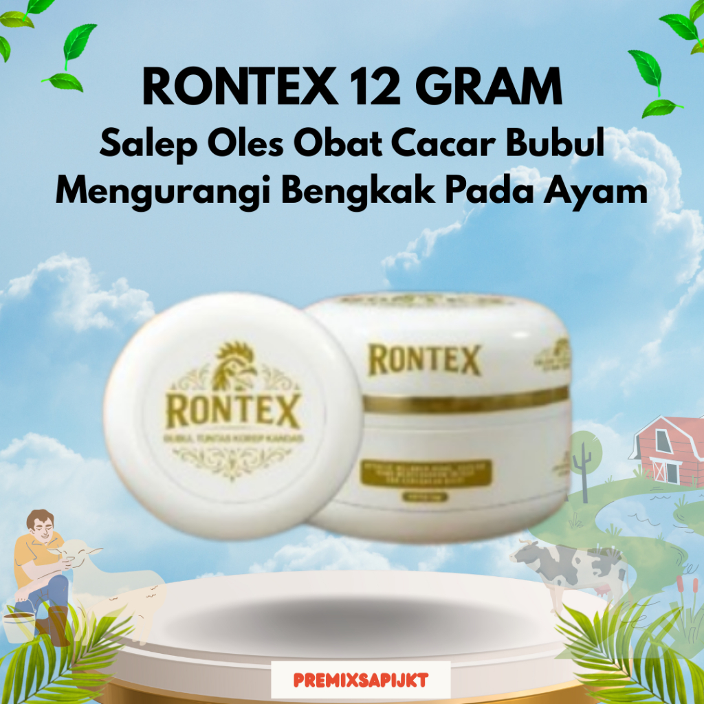 RONTEX Salep Bubul Ayam Ampuh Atasi Penyakit Kulit Ayam Obat Nyeri Bengkak Ayam