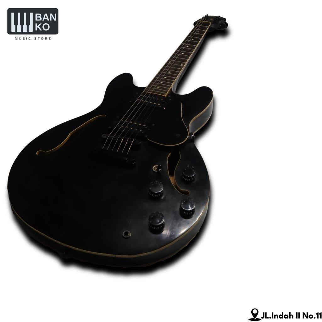 GItar Elektrik Epiphone Semi-Hollow ES-335 Black Epiphone ORI CUSTOM SHOP